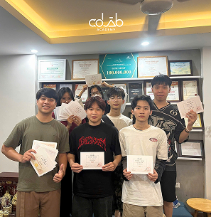 Students collaborating on projects